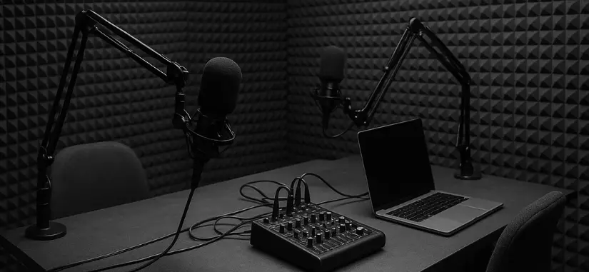 estudio de podcasting